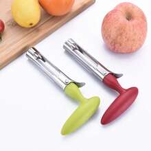Stainless Steel Apple Corer With Opening & Closing Function, Multifunctional Fruit Core Extractor - Green - View 3