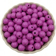8 ملم موحد اللون أكريليك خرز 100 قطعة
