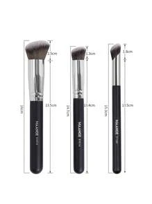 MAANGE Set de 5 piezas/8 piezas de brochas faciales, 3 brochas + 2 esponjas triangulares, brocha de base, brocha de corrector, brocha suave para herramientas de maquillaje, para viajes, relleno de calcetines, set de brochas, kit de brochas de maquillaje, set de maquillaje completo, set de brochas de maquillaje, kit de maquillaje completo, kit de brochas, set de brochas de maquillaje, set de regalo de maquillaje - Negro - Ver 8