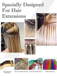 100入組黑色、啡色、米色髮延長工具套件,微型環狀環節鏈球,內襯5mm矽膠球,適用於人工毛髮延長工具-多色,髮延長連結環鏈球 - 巧克力棕 - 查看 4