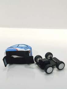 Police Car Inertial Miniature Toy With Removable Washable Fabric Cover, Cute Cartoon - Blue - View 10