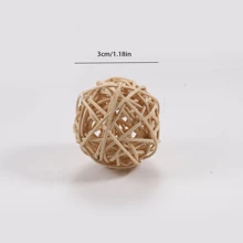 5/10/15/50pcs Wicker Balls Toys For Parrots, 3cm Diameter Parrot Foot Toys To Chew And Bite, Woven Wicker Parrot Toys