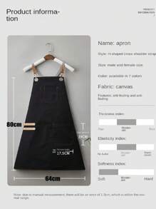 防水帆布圍裙,耐用,適用於餐廳、旅館、烘焙、美容沙龍、家庭、清潔、燒烤、理髮師、鄉村風格等場所