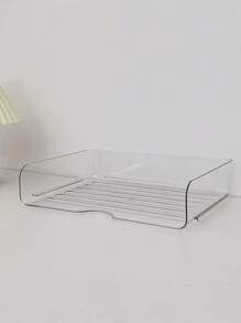 Estante De Almacenamiento De Papel A4 Multicapa Transparente Para Escritorio, Organizador De Suministros De Oficina, 1 Ud. - Blanco - Ver 5