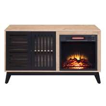Fireplace In Oak & Espresso Finish,Suitable For Living Room - màu nâu - Xem 3