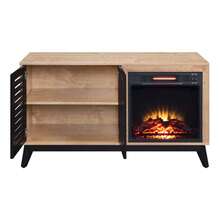 Fireplace In Oak & Espresso Finish,Suitable For Living Room - màu nâu - Xem 2