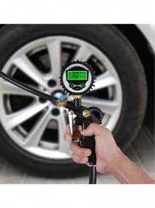 Digital Display Air Pressure Gun Car EU Tire Pressure Inflator Gauge LCD Display Car Tire Pressure Check Tool accessori auto - Black - View 3