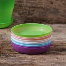 10pcs Plastic Flower Pot, Indoor Plant Pot - White - View 9