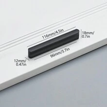 1 件黑色櫥櫃把手鋁合金廚房把手櫥櫃拉抽屜旋鈕家具房門五金件 - 黑色 - 查看 6