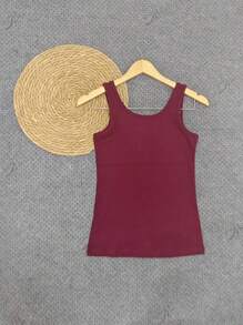 Women Tank Tops & Camis - 酒紅色 - 查看 3