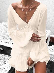 Sun Protection Cover-up Dress - Apricot - View 3