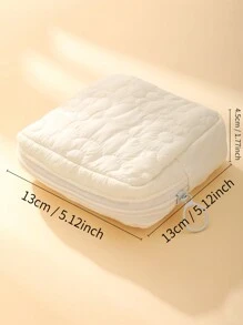 簡約便攜式花卉拉鍊化妝包和衛生袋,適合女士/女孩旅行衛生巾袋洗漱包化妝包化妝包收納袋洗漱包浴室刷化妝工具餐巾零錢包迷你包衛生袋墊袋旅行零錢包商務假期度假宿舍返校女女孩粉撲化妝收納盒化妝品收納口紅袋女禮物女孩禮物女朋友禮物 - 白色 - 查看 6