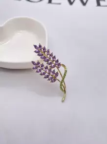 1pc Purple Tassel Brooch, 2025 New Fashionable Cheongsam Accessory And Exquisite Barley Flower Pin For High-End Women's Wear Valentines, Mom, Mother, Mother's Day, Gift