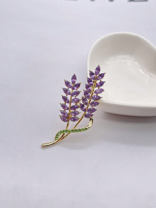 1pc Purple Tassel Brooch, 2025 New Fashionable Cheongsam Accessory And Exquisite Barley Flower Pin For High-End Women's Wear Valentines, Mom, Mother, Mother's Day, Gift