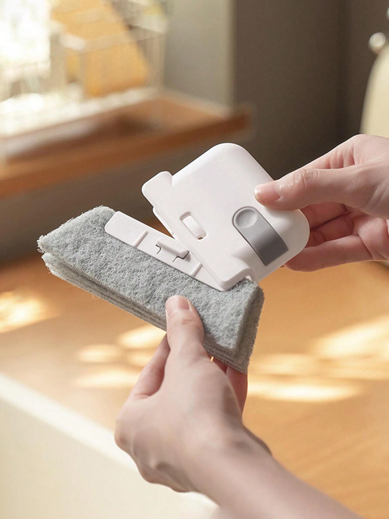 2pcs 2in1 Window And Window Sill Cleaning Tool, Detachable Slot