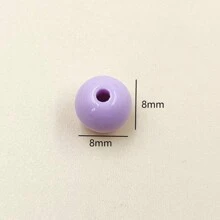 8 ملم موحد اللون أكريليك خرز 100 قطعة