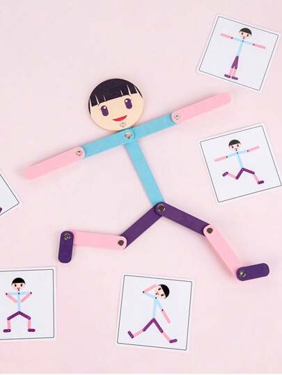 兒童早期教育運動動畫拼圖鍛鍊手眼協調玩具，隨機顏色包裝。學校，學生，文具，學用品