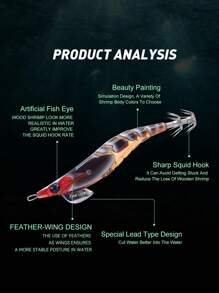 KINGDOM Egi 蝦魚餌 80mm/92mm/110mm 魷魚鉤硬餌 01 - 橘色 - 查看 5