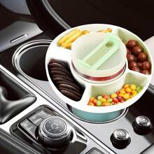 1入組矽膠零食碗，適用於真空杯40安士，4個隔層零食托盤，杯子零食架，可重複使用的杯子配件（不含杯子），野營必備 - 白色 - 查看 4