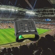 夜視攝影機、1080p 高清頭戴式夜視設備、數位望遠鏡夜視設備、防水和動作感應野生動物攝影機，帶8 倍數位變焦、漆黑條件下可視距離可達300-400 公尺、狩獵夜視設備、 3w 850nm 強紅色 LED 聚光燈，7 級紅外線亮度調節，三種使用方式，可便攜式頭戴式或兼容專業警用頭盔，手持使用，非常適合狩獵、露營、旅行和監控露營、釣魚還有夜划船。 - 黑色 - 查看 5