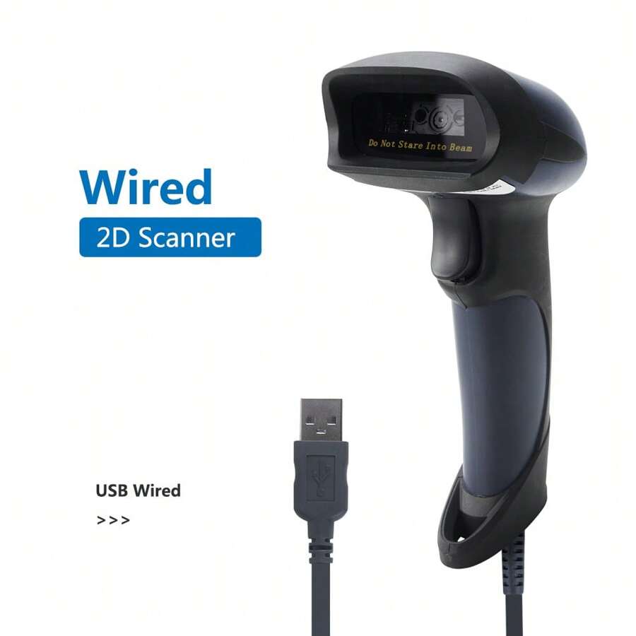 NETUM NETUM USB 2D Barcode Scanner With Stand, Handheld 1D Wired Bar