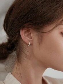 Moebius 环形耳环，扭曲耳环，时尚耳环，潮流女士耳环