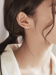 Moebius 环形耳环，扭曲耳环，时尚耳环，潮流女士耳环