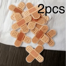 2pcs Fashion Bandage Patches DIY Stickers, Embroidery Applique Iron On Heat Patches For Jackets, Sew On Patches For Clothing Backpacks T-Shirt Summer, School - Camel - View 1