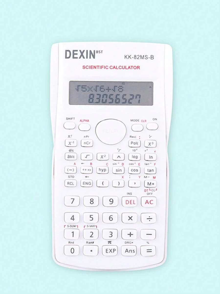 1pc white Engineering Scientific Calculator 2 Line Function Calculator