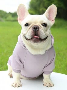 1 件秋冬牛仔口袋設計四腳狗衣服、寵物貓衣服、寵物用品 - 紫色 - 查看 6