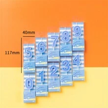 1pc Macaron-Styled Blue Birthday Candle, Cute Sweet Style Candle For Birthday Party Gift,Christmas - Blue - View 1