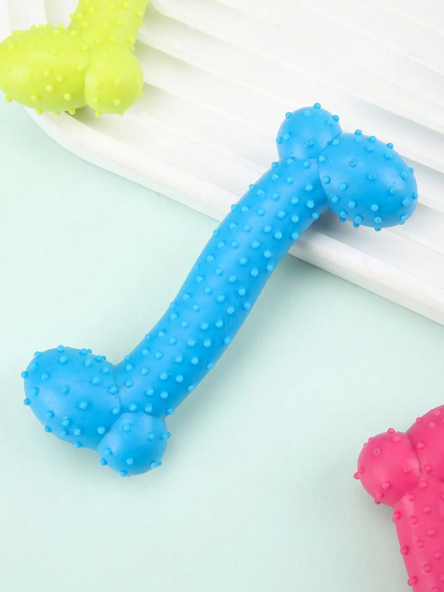 1pc Bite-resistant Toy With Spikes, Suitable For Small Cats And Dogs - Blue - View 1