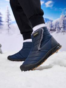 Bottes De Travail D'hiver À La Mode Pour Le Bureau, Résistantes À L'abrasion, Épaisses Et Chaudes