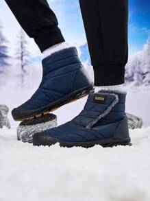 Bottes De Travail D'hiver À La Mode Pour Le Bureau, Résistantes À L'abrasion, Épaisses Et Chaudes