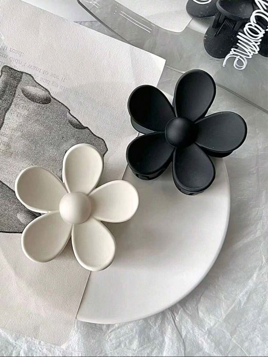 2入組女性日常使用可愛花卉設計髮卡 - 彩色 - 查看 1