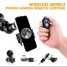 望遠鏡適用於成年人&兒童,70mm光圈(15X-150X)適用於天文學初學者,便攜旅行望遠鏡帶手機適配器&無線遙控器,天文學禮物適用於兒童黑色 - 黑與白 - 查看 4