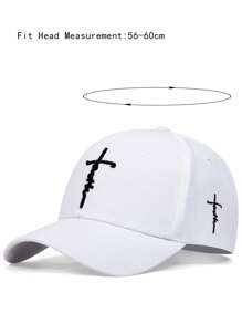 Mũ lưỡi trai nam thời trang có thể điều chỉnh, thêu chữ, chống nắng, thích hợp cho du lịch mùa xuân và mùa thu, tiệc bãi biển, dạo phố, mùa hè, kỳ nghỉ. - trắng - Xem 4