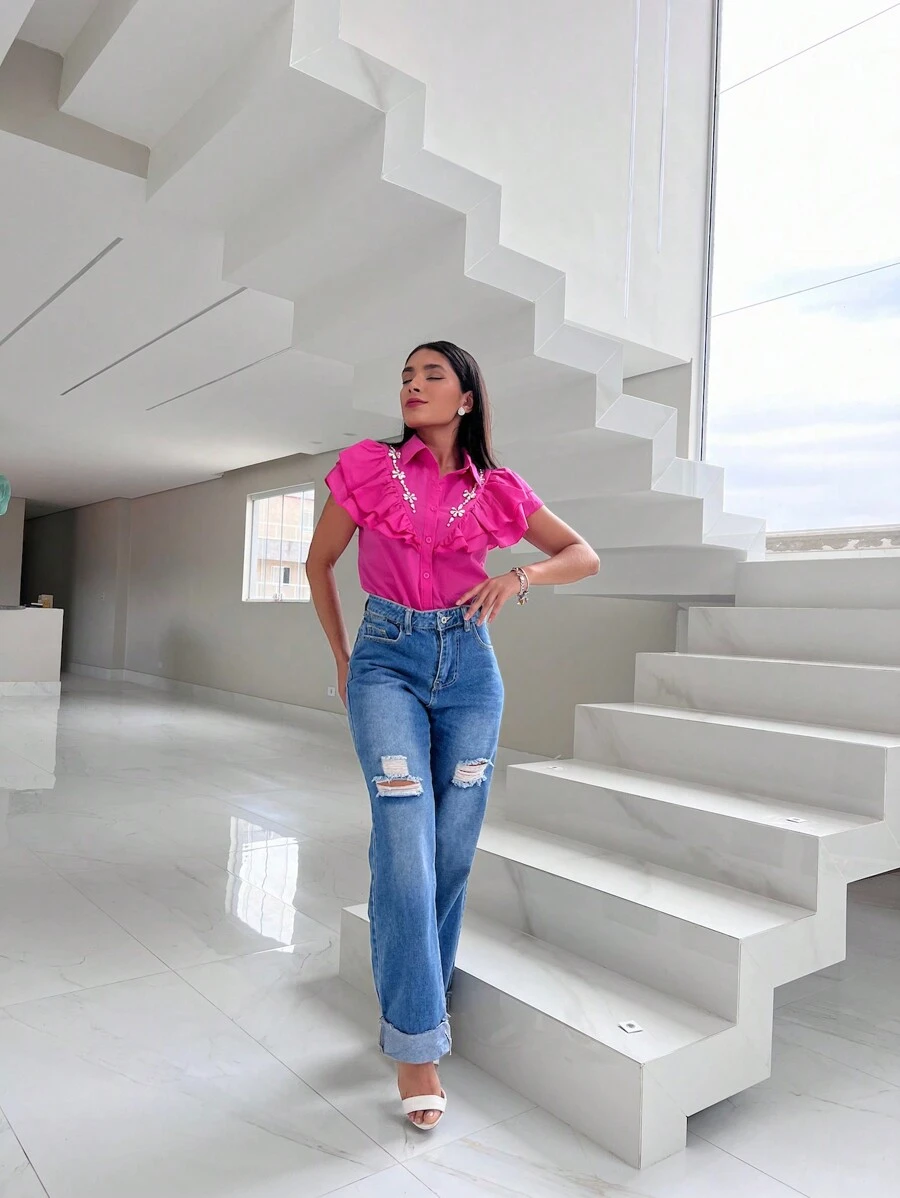 Women Jeans - Dark Wash - View 1