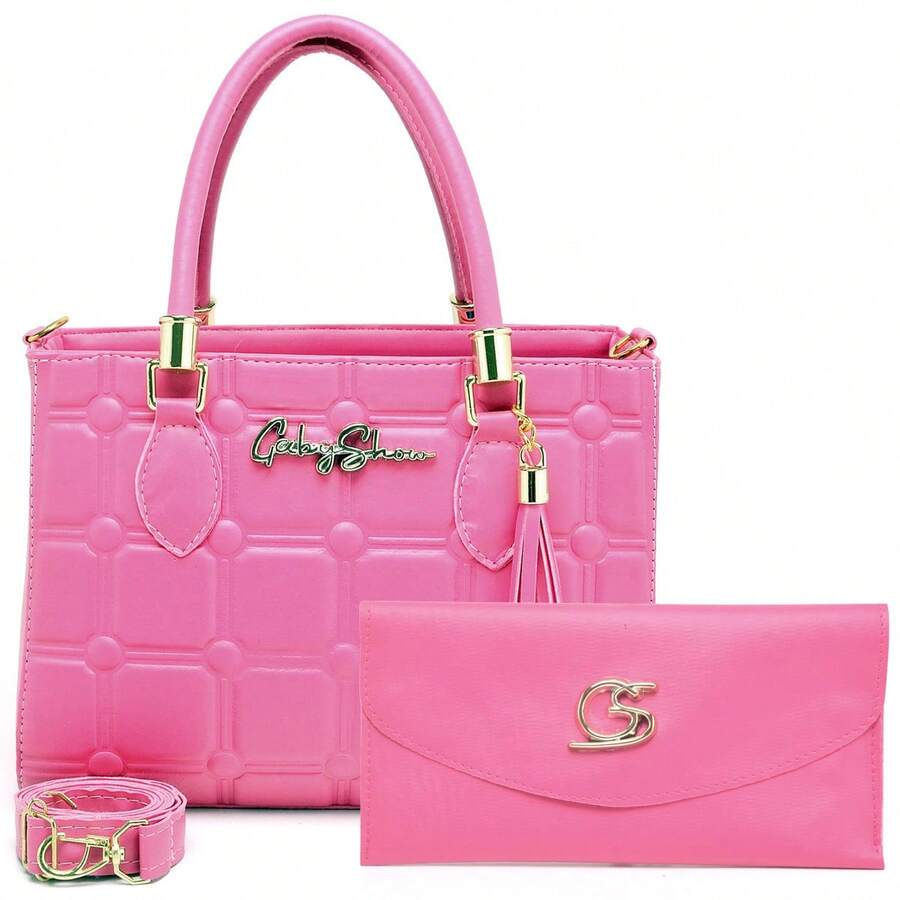 Women Tote Bags - 玫紅色 - 查看 1