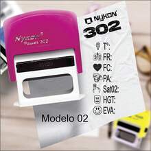 Carimbo para anotações de Enfermagem - Modelo 02 - Pink - Visão 2