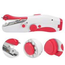 Nuevo Mini Máquina De Coser Eléctrica Portátil De Mano Para Uso Doméstico, Práctica - Rojo - Ver 2