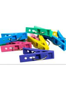 Pinzas De Plástico Para Ropa De Colores - Pinzas Para Tendedero - Contiene 144 Piezas - Alta Calidad De Varios Colores - Blanco y Negro - Ver 4