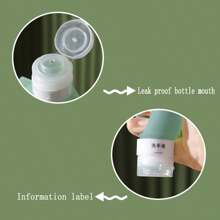 3Pcs Travel Split Bottles Portable Makeup Remover Sample Empty Bottles, Semi Circular Silicone Extrusion Split Bottles For 60Ml Shampoo, Cosmetics, Shower Gel Split Bottles Travel/School/Home, Living Room Home Bedroom Bathroom House Decor, Travel Stuff, Wedding, Party, Birthday, Gifts For Men Mom Dad Friends, New Years, Accessories, Funny Gift - Multicolor - View 7