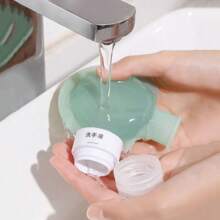 3Pcs Travel Split Bottles Portable Makeup Remover Sample Empty Bottles, Semi Circular Silicone Extrusion Split Bottles For 60Ml Shampoo, Cosmetics, Shower Gel Split Bottles Travel/School/Home, Living Room Home Bedroom Bathroom House Decor, Travel Stuff, Wedding, Party, Birthday, Gifts For Men Mom Dad Friends, New Years, Accessories, Funny Gift - Multicolor - View 10