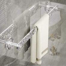 毛巾架浴室家居拖鞋架免打孔壁掛式浴巾單桿廁所牆門排水鞋架收納架