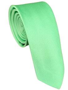 Gravata Verde Tifani Tecido Trabalhado Quadradinho - Verde Escuro - Visão 4