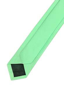 Gravata Verde Tifani Tecido Trabalhado Quadradinho - Verde Escuro - Visão 5