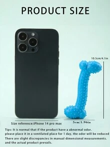 1pc Bite-resistant Toy With Spikes, Suitable For Small Cats And Dogs - Blue - View 5