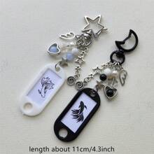 2pcs/1set betta fish couples keychains friends matching keychains - 2pc/1set - View 2