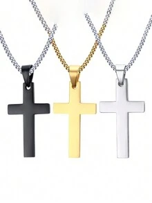 1入黑色極簡風吊墜項鍊,時尚配件,適合送給家人、朋友或愛人的最佳禮物 - 彩色 - 查看 3